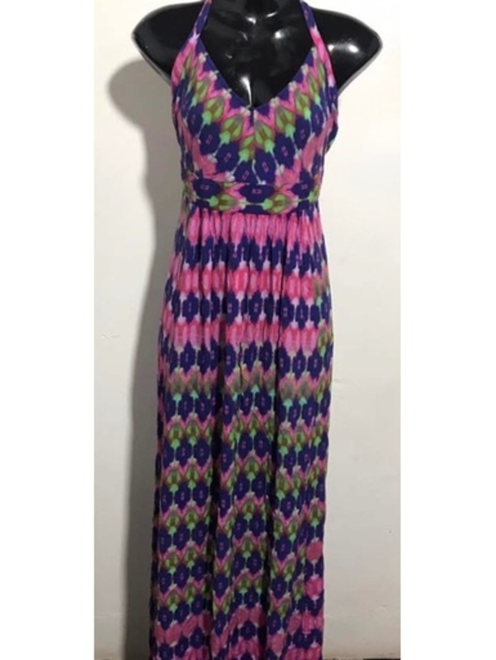 Anthropologie plenty by Tracy Reese Pink Purple Green Chevron Print Maxi Dress 2